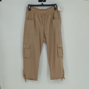19979 Mofiz Cargo Track Jogger Capri Pant Tan size Medium y2k casual travel
